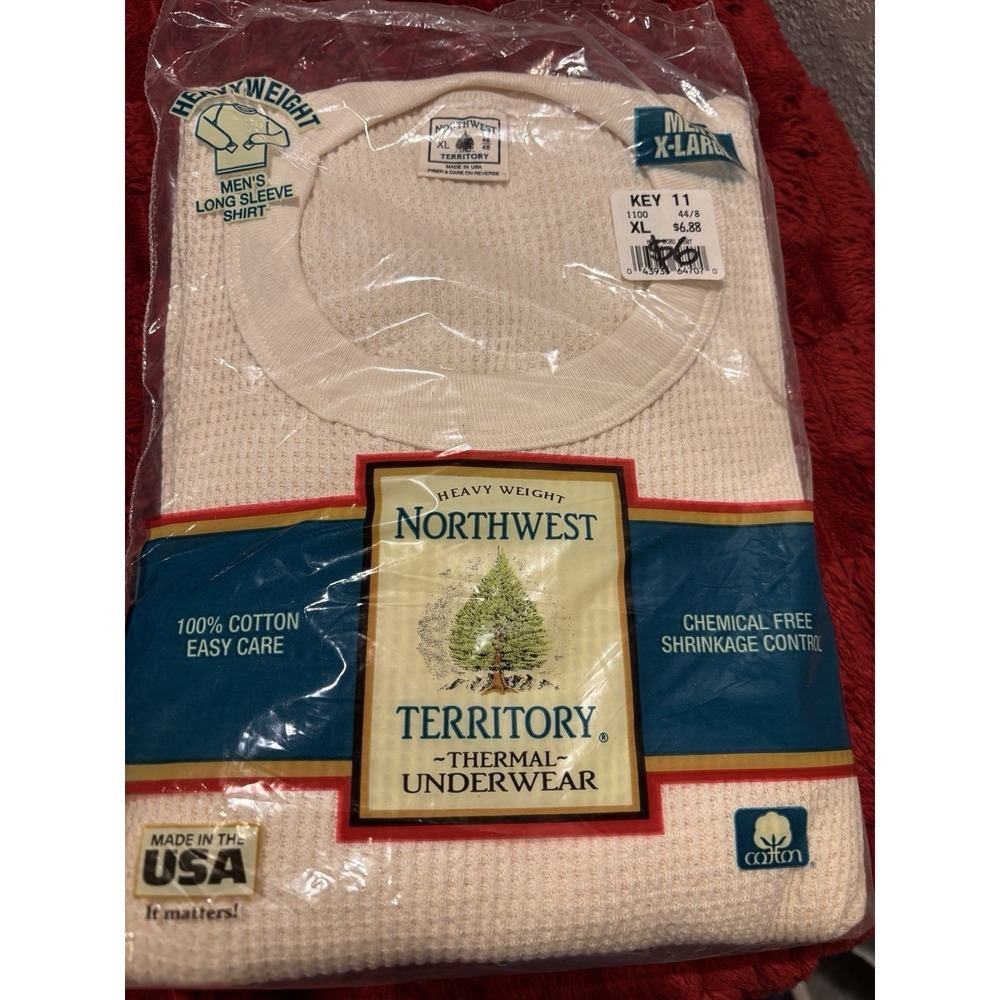 Northwest Territory Long Sleeve Thermal Shirt XL Heavy Weight 46-48 Chest Cotton